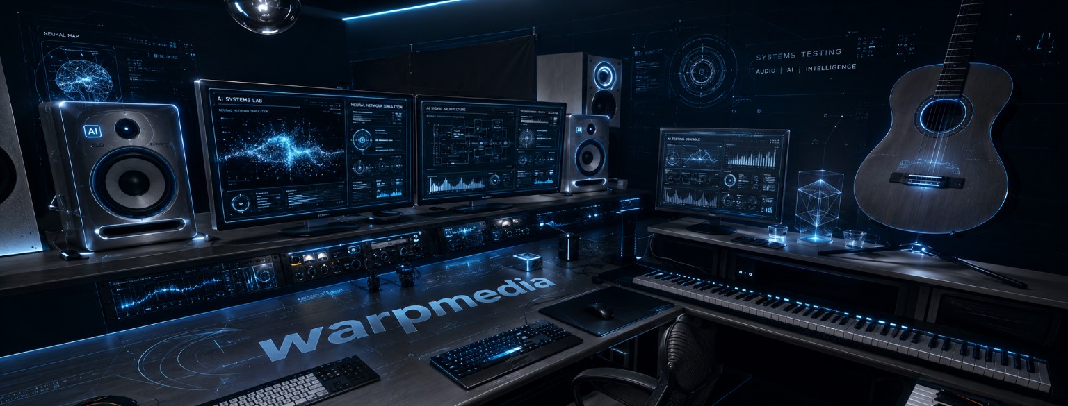 Warpmedia Studio as a futuristic creative, sound, visual and research laboratory